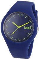 Breo Classic Unisex Quartz with Blue Dial Analogue Display and Blue Rubber Strap B-TI-CLC475