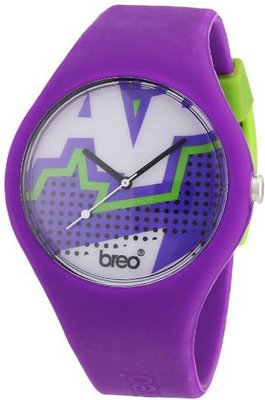 Breo Classic Unisex Quartz with Multicolour Dial Analogue Display and Purple Rubber Strap B-TI-CLCZ2