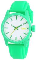 Breo Polygon Unisex Quartz with Grey Dial Analogue Display and Green Rubber Strap B-TI-PLY5