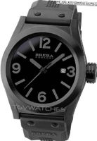 Brera Orologi BlackOut BRETS4564 Analog 45mm BLACK IP Stainless steel case BLACK dial with date BLACK rubber strap with signature buckle