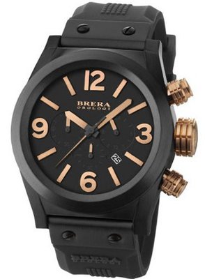 Brera Orologi - Eterno Chrono Tonal - Black IP/Rosegold - BRETC4523