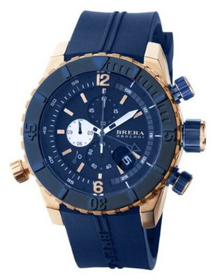 Brera Orologi - Sottomarino Diver - Blue/Rosegold