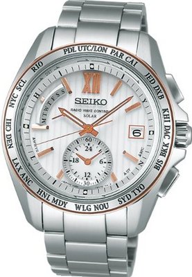 Seiko Brights Sapphire Glass Super Clear Coating Solar Electric Wave Correction 10atm Saga146 Japan Import