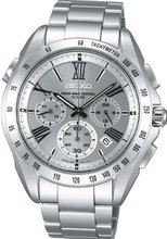 Seiko Brights Silver Chronograph Solar Radio Saga065 Japan Import