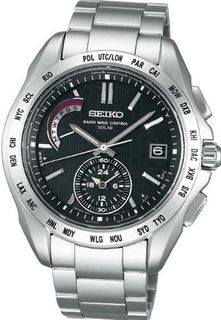 SEIKO BRIGHTZ US for solar radio world time Super black clear coated SAGA087 men's