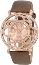 Brillier 04-31325-07-Br Papillon Swiss Quartz Mother-Of-Pearl