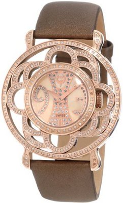 Brillier 04-31325-07-Br Papillon Swiss Quartz Mother-Of-Pearl