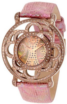 Brillier 04-51325-08 Papillon Swiss-Quartz Mother-Of-Pearl