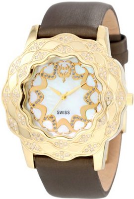 Brillier 10-2A225-04 La Fleur Round Gold Diamonds Analog