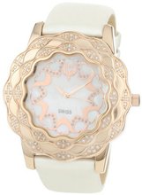 Brillier 10-3A324-02 La Fleur Round Rose Gold Diamonds Analog