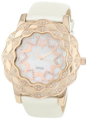 Brillier 10-3A324-02 La Fleur Round Rose Gold Diamonds Analog