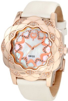 Brillier 10-3F424-03 La Fleur Round Rose Gold Diamonds Analog