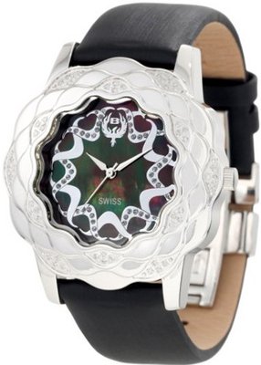 Brillier 10-4F121-09 La Fleur Round Diamonds Stainless Steel Analog