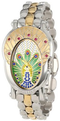 Brillier 18-06 Royal Plume Peacock Inspired Swiss Genuine Red Rubies