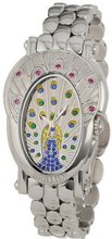 Brillier 18-07 Royal Plume Peacock Inspired Swiss Genuine Red Rubies