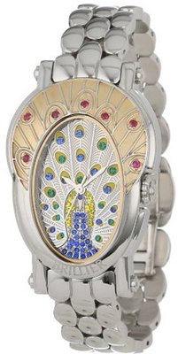 Brillier 18-08 Royal Plume Peacock Inspired Swiss Genuine Red Rubies