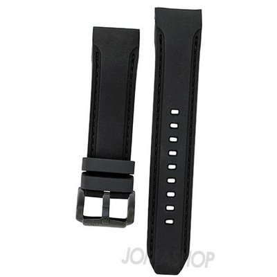 Brooklyn Co Black Silicone Band with Black Stiching CLA-J-ST
