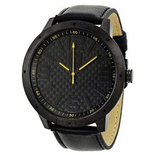 Brooklyn Company De Kalb Black Carbon Fiber Dial Black Leather 1950BBB