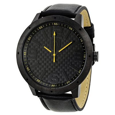 Brooklyn Company De Kalb Black Carbon Fiber Dial Black Leather 1950BBB