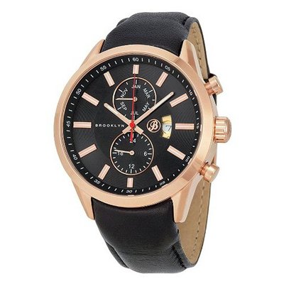 Brooklyn Company Fulton Black Dial Black Leather FL-RG-BK-BK