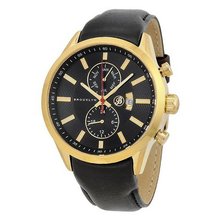 Brooklyn Company Fulton Black Dial Black Leather FL-YG-BK-BK