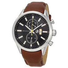 Brooklyn Company Fulton Black Dial Brown Leather FL-SS-BK-BR