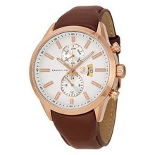 Brooklyn Company Fulton Silver Dial Brown Leather FL-RG-SV-BR