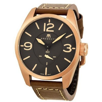 Brooklyn Company Lafayette Black Dial Rose Gold-tone Swiss Quartz CLA-B