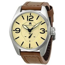 Brooklyn Company Lafayette Tan Dial Brown Leather Swiss Quartz CLA-G
