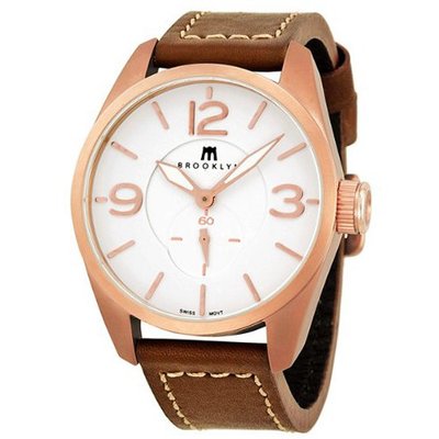 Brooklyn Company Lafayette White Dial Rose Gold-tone Swiss Quartz CLA-A