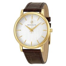 Brooklyn Company Myrtle Silver Dial Brown Leather MY-YG-SV-BR