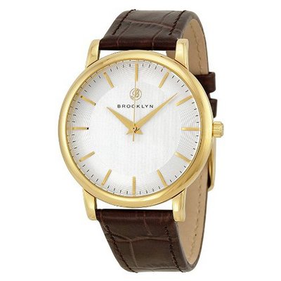 Brooklyn Company Myrtle Silver Dial Brown Leather MY-YG-SV-BR