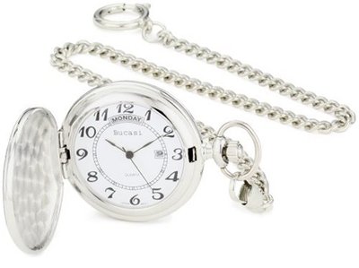 Bucasi PW1000SS Easy to Read Numbers Silver Tone Chain Pocket