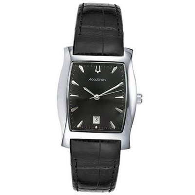 Accutron 26B30 Oxford Black Leather