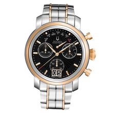 Accutron Amerigo Black Dial Chronograph Two Tone 65C110