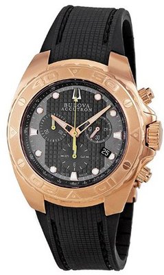 Accutron by Bulova Curacao Chronograph Rose Gold Plated Calendar 64B113