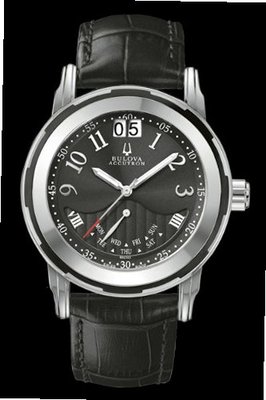 Accutron by Bulova Exeter Stainless Steel Strap Black Dial 65C103