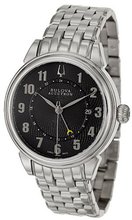 Accutron by Bulova Gemini Automatic GMT Dual Time Zone Steel 63B154