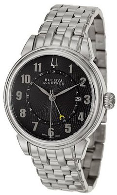 Accutron by Bulova Gemini Automatic GMT Dual Time Zone Steel 63B154