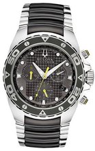 Accutron Curacao Black Dial Chronograph Two-tone Steel 65B138