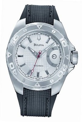 Accutron Curacao Silver White Dial Polyurethane Automatic 63B129