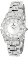 Bulova 96L116 Stainless Steel and Mother-of-Pearl Swarovski Crystal-Accented