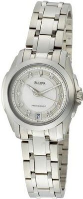 Bulova 96P115 Precisionist Longwood Diamond MOP Dial Steel Bracelet