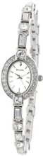 Bulova 96T49 Crystal Pendant and Bracelet Set White Dial
