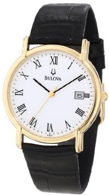 Bulova 97B13 Black Tortoise Shell Leather Strap