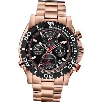 Bulova 98B213 Analog Display Japanese Quartz Rose Gold