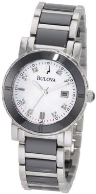 Bulova 98P122 Highbridge Substantial Ceramic & Stainless Steel