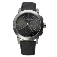 Burberry Black Dial Black Leather BU9362