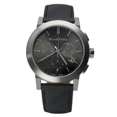 Burberry Black Dial Black Leather BU9362