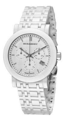 Burberry BU1770 Ceramic White Chronograph Dial